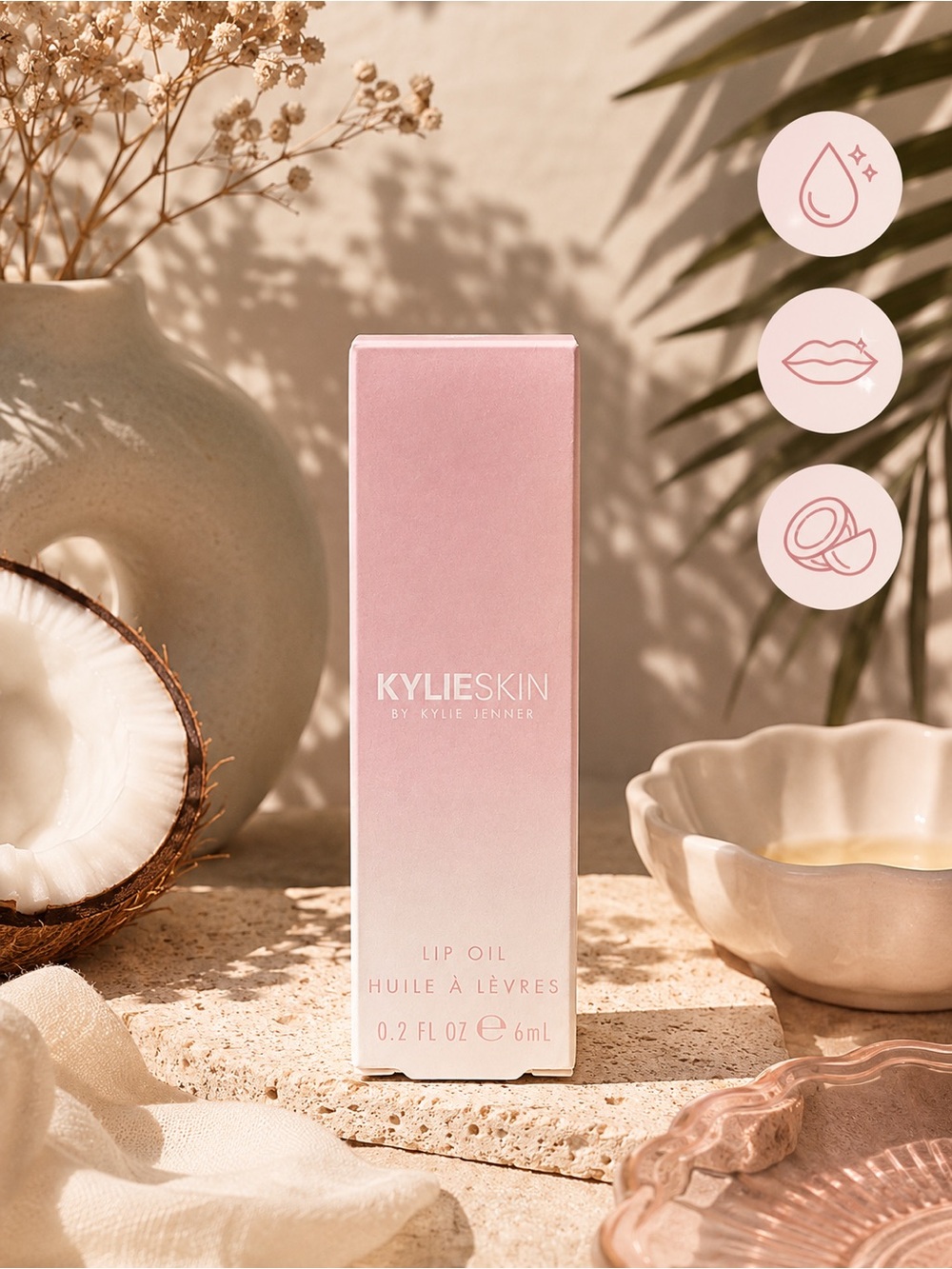 Kylie Skin Coconut Lip Oil – Hydrating Lip Oil